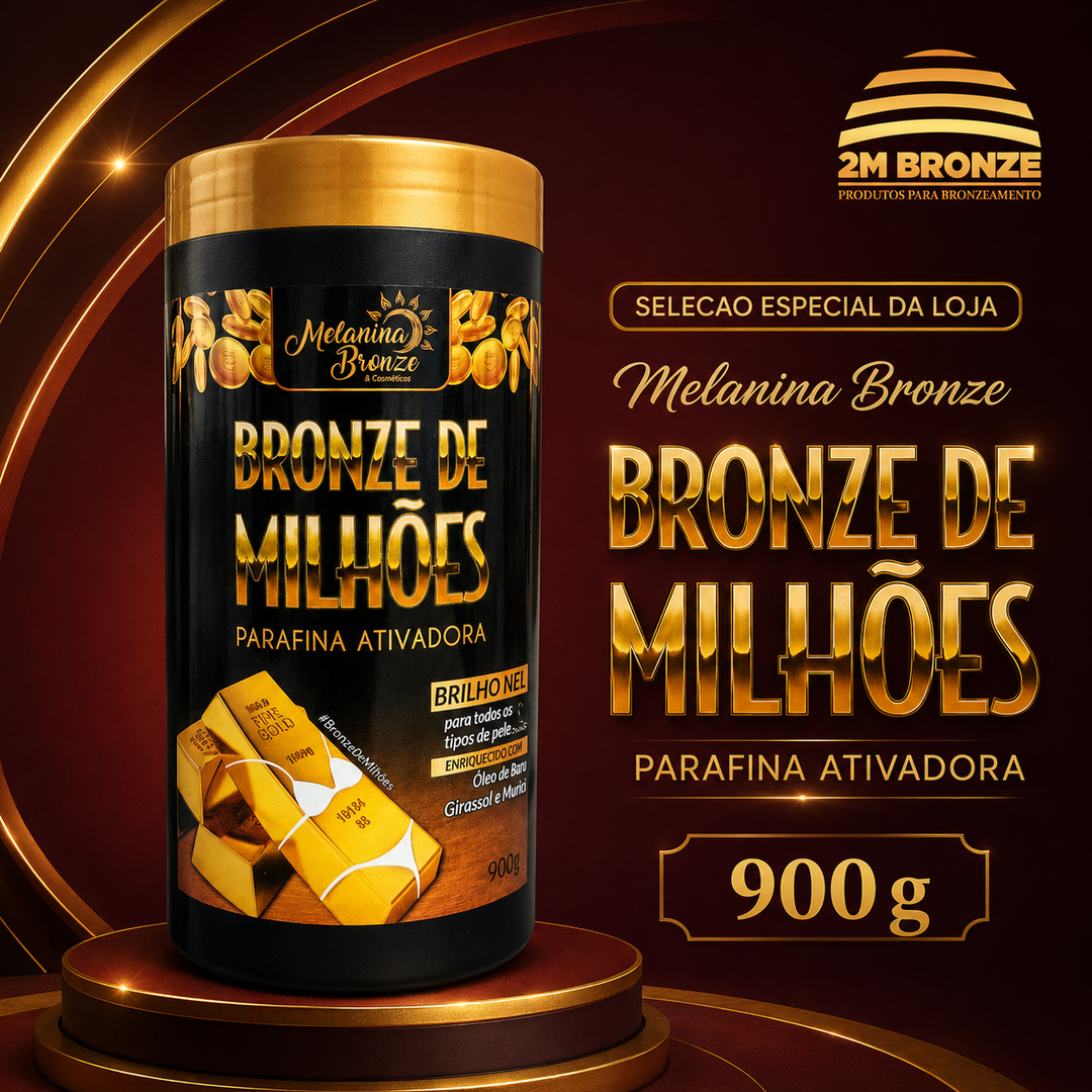 Melanina Bronze Parafina Bronze de Milhões 900g