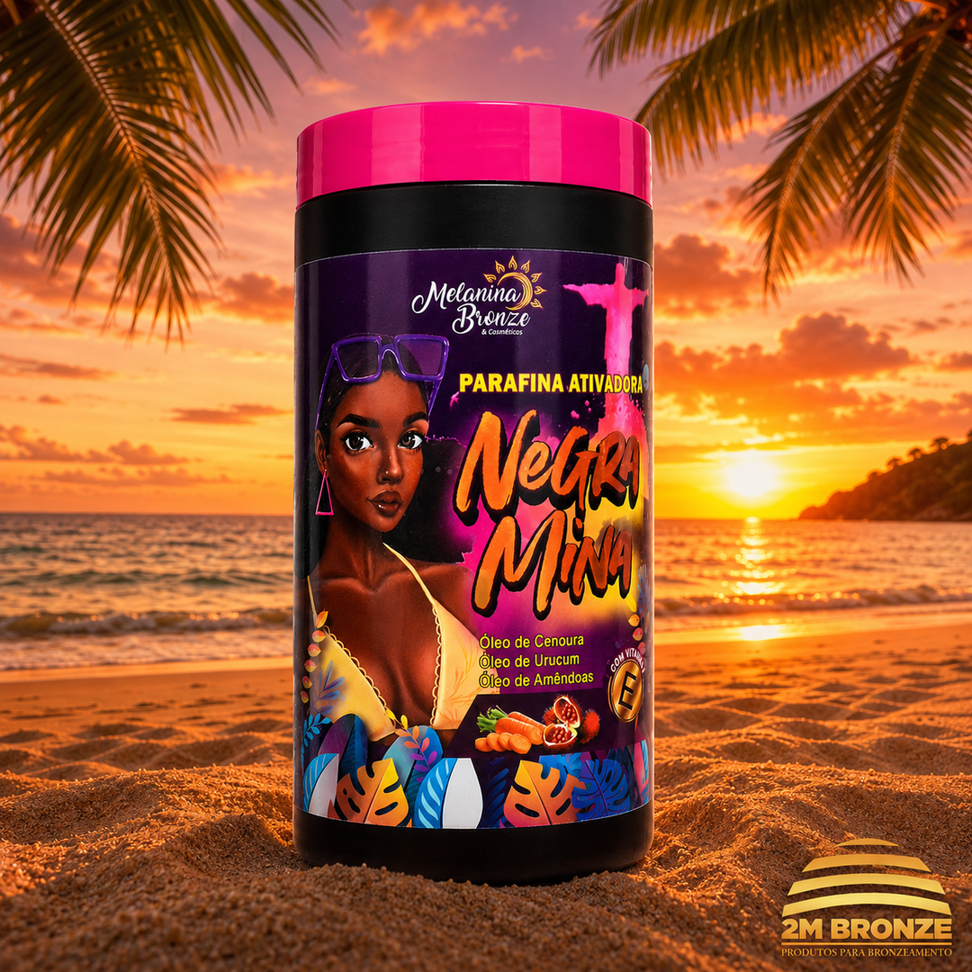Melanina Bronze Parafina Negra Mina 900g