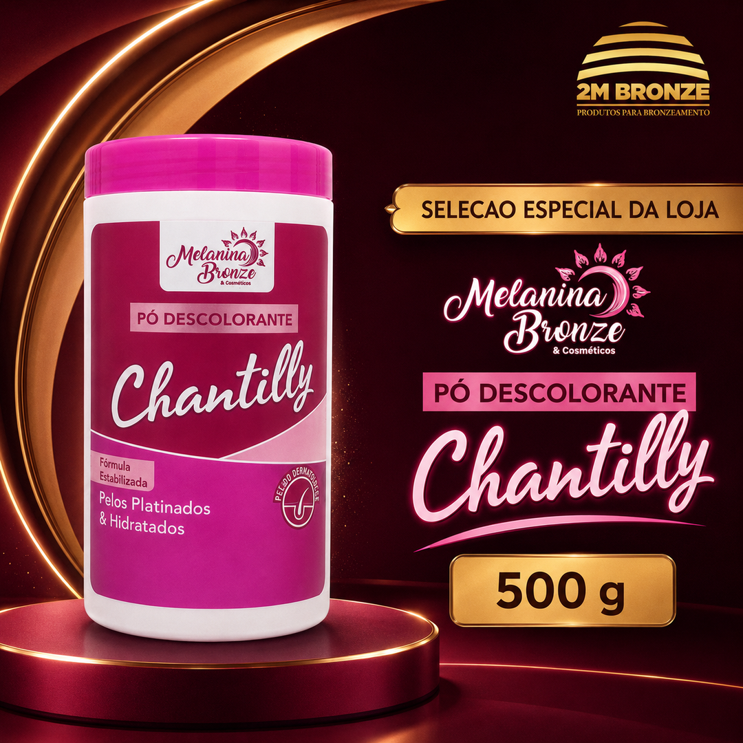 Melanina Bronze Pó Descolorante Chantilly 500g