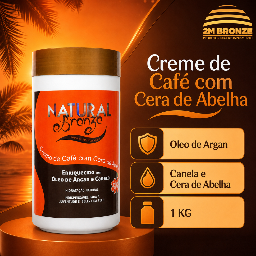 Natural Bronze Parafina Café com Cera de Abelha 1kg