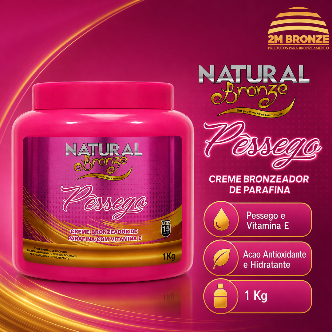 Natural Bronze Parafina Pêssego 1kg
