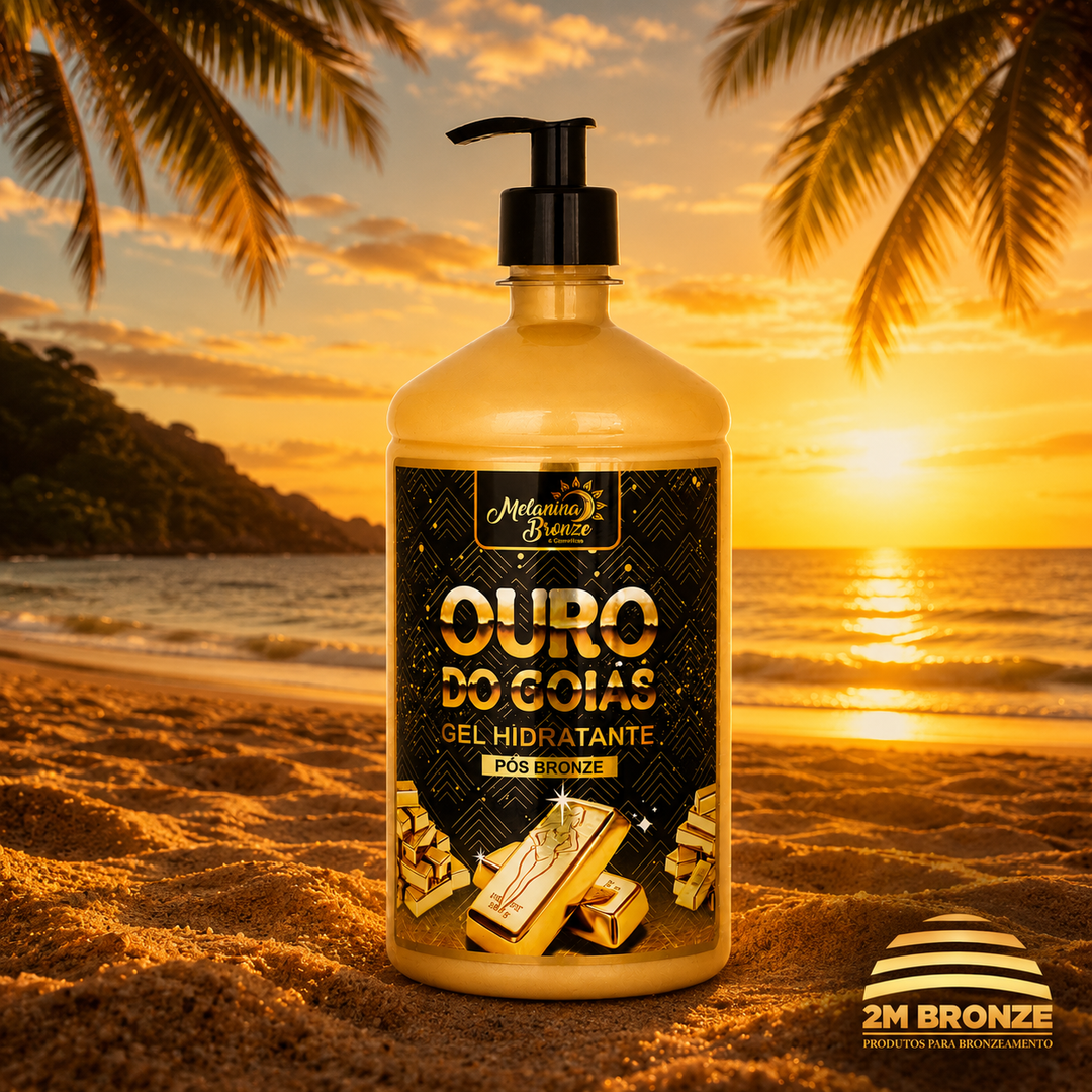 Melanina Bronze Gel Hidratante Ouro do Goiás 900g