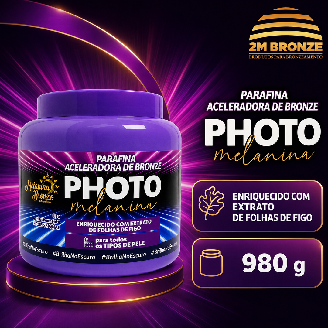 Melanina Bronze Parafina Ativadora Photo Melanina 980g