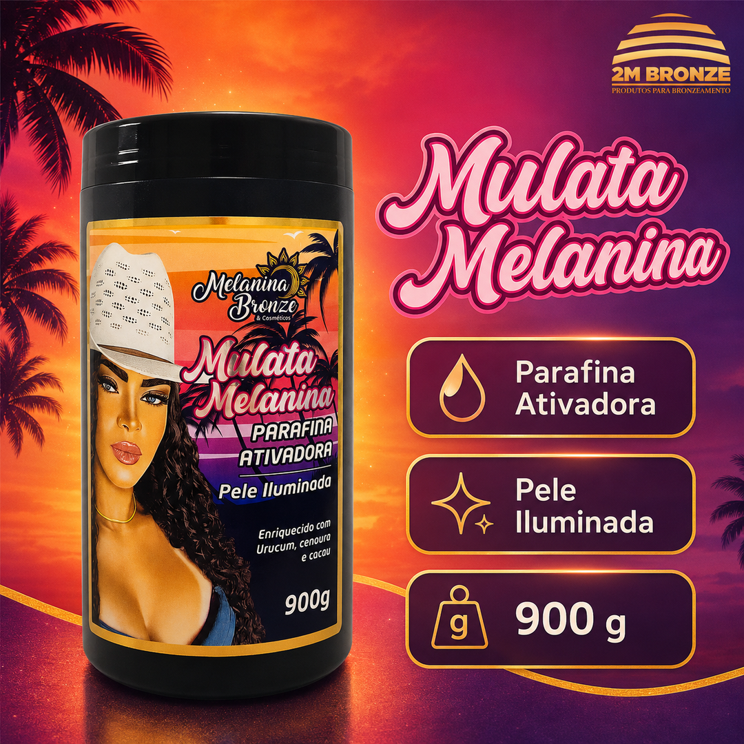 Melanina Bronze Parafina Mulata Melanina 900g