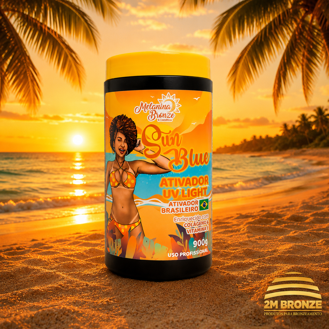 Melanina Bronze Parafina Uv Sun Blue 900g