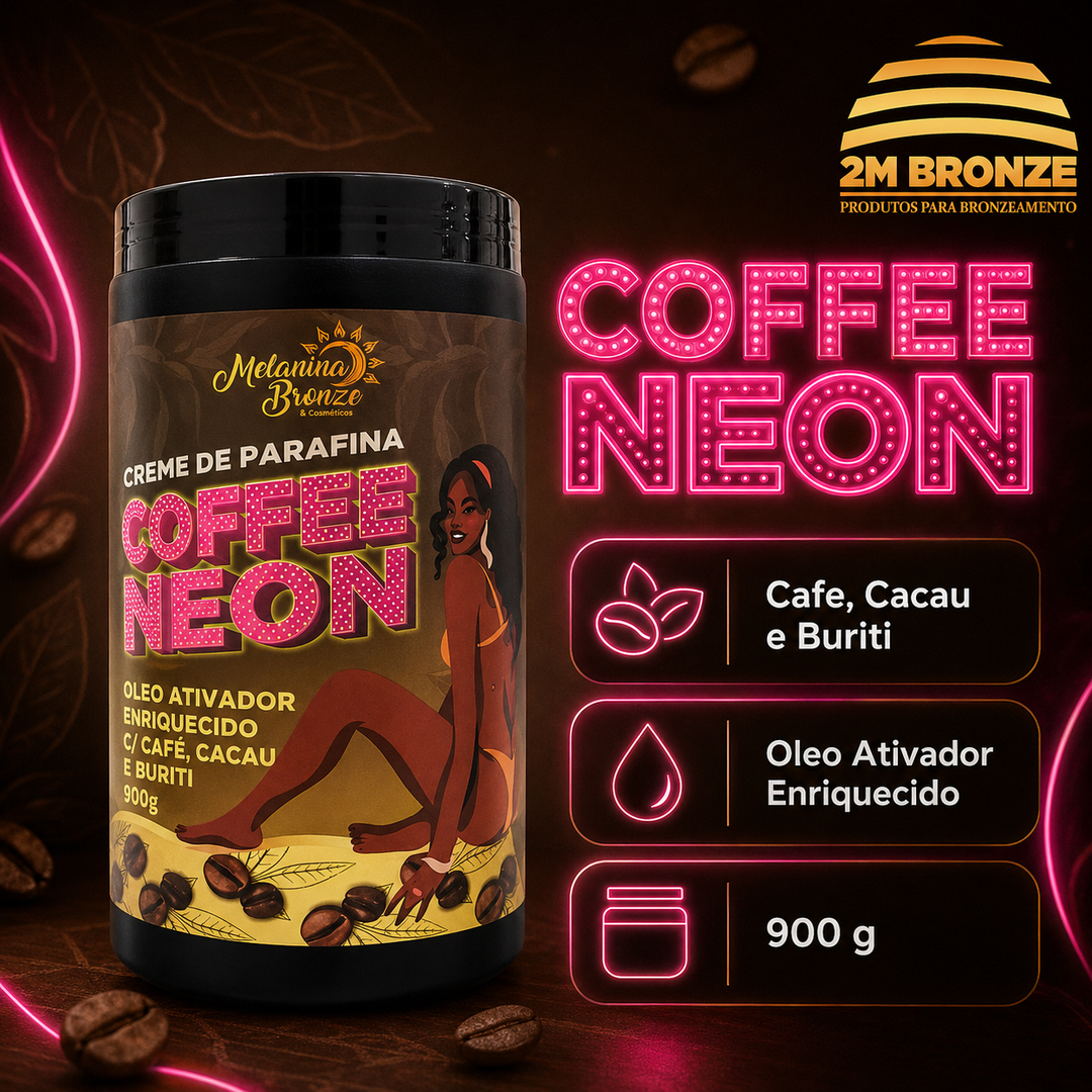 Melanina Bronze Parafina Coffee Neon 900g