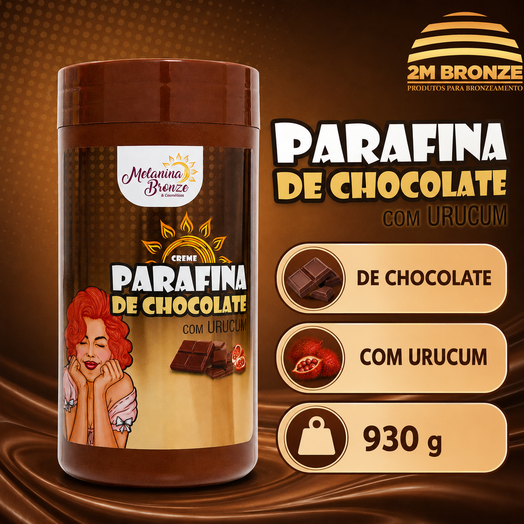Melanina Bronze Parafina Chocolate com Urucum 930g